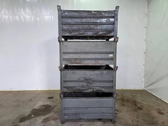 Unbranded Steel Stacking Bins Stalen Stapelbakken – Opslagbakken – Industrieel – Stapelbaar – Magazijn -2019 - 100 stuks op voorraad