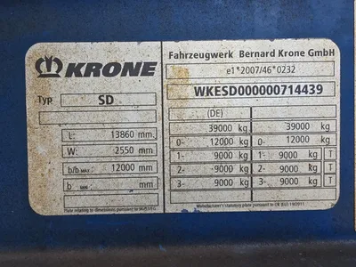 Krone SD SAF - Drum Axle Luchtvering - 39 Ton - Meerdere Exemplaren Beschikbaar — photo 9 of 20