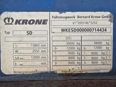 Krone SD SAF - Drum Axle Luchtvering - 39 Ton - Meerdere Exemplaren Beschikbaar — photo 9 of 20