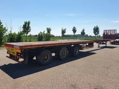 Nooteboom OVB-42 VV uitchuifbare 3-assige platte oplegger - Trommelremmen - Luchtvering — photo 9 of 20