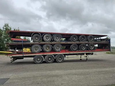 Fruehauf SMB Stapel van 5 - Fruehauf SMB Platte Oplegger – 3 Assen – Luchtvering – 28 Ton Laadvermogen – Klaar voor Export — photo 4 of 16