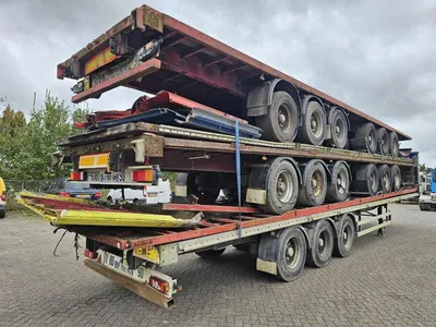 Fruehauf SMB Stapel van 5 - Fruehauf SMB Platte Oplegger – 3 Assen – Luchtvering – 28 Ton Laadvermogen – Klaar voor Export — photo 5 of 16