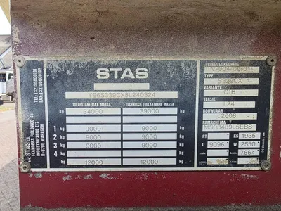 Stas S339CX Kipper 2008 – 3 Assen – Schijfremmen – Luchtvering – Aluminium – 28 Ton — photo 11 of 13