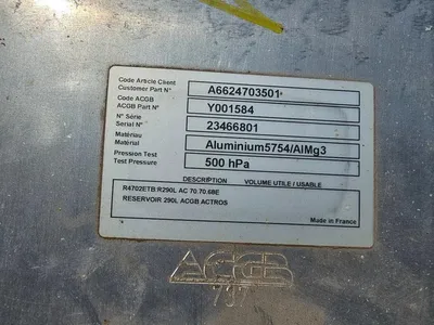 ACGB 787 Mercedes Actros Brandstoftank Mercedes Actros – 290L – ACGB 787 – Diesel Tank – Truck Onderdeel — photo 5 of 5