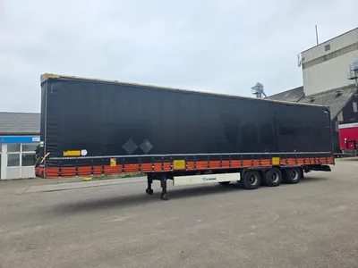 Krone 3-assige Schuifzeiltrailer - BPW - Trommelremmen - Luchtvering - 445/45 R19.5 - 39 Ton - Mega - 2014 — photo 7 of 20