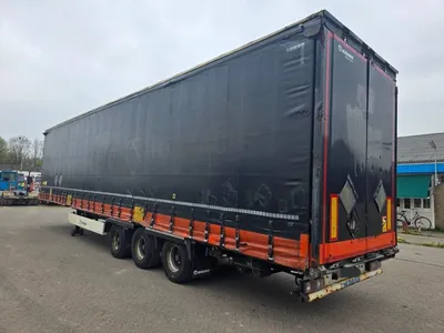 Krone 3-assige Schuifzeiltrailer - BPW - Trommelremmen - Luchtvering - 445/45 R19.5 - 39 Ton - Mega - 2014 — photo 6 of 20